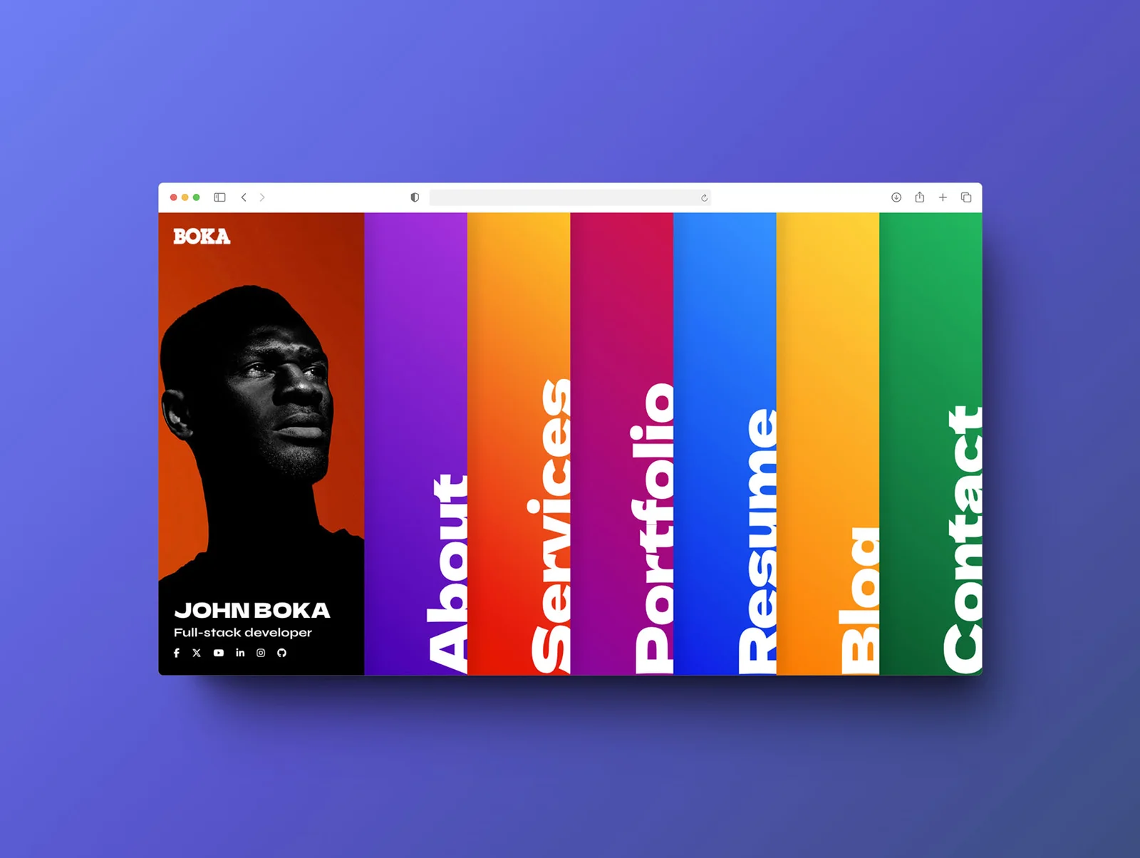 Boka — personal portfolio and resume HTML template